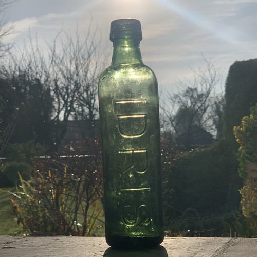 Large dark green idris - green, bottle