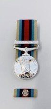 Full Size CourtMounted Medal OSM Afghanistan with Clasp & Ribbon Bar Rosette