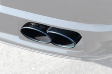 06-09 PORSCHE 997 TURBO - TECHART - EXHAUST TIPS TAILPIPES SET MATTE BLACK 70mm