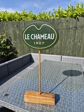 Advertising Sign LE CHAMEAU logo Dealer stand boots coat shirt country attire