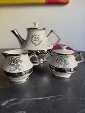 Vintage Gibson Taunton Vale of Staffordshire England Teapot, Sugar Bowl & Jug