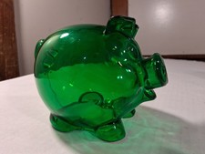Vintage Green Plastic Piggy Bank Palaset Findland Rare Vintage