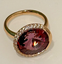 Swarovski ring purple elegant