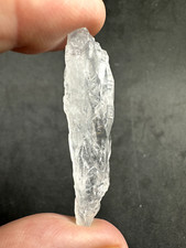 Satyaloka Azeztulite Quartz Crystal Palm Stone from India