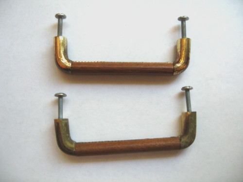 Set vintage wood brass - &,