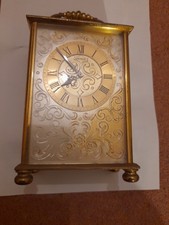 Old Vintage Heavy IMHOF Swiss Carriage Clock 15 Jewels. Visible Movement Wind Up