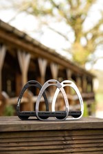 LeMieux Junior Vector Balance Safety Stirrups Black / Aluminium / Rose Gold