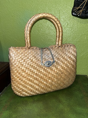 Vintage wicker handbag - vintage,