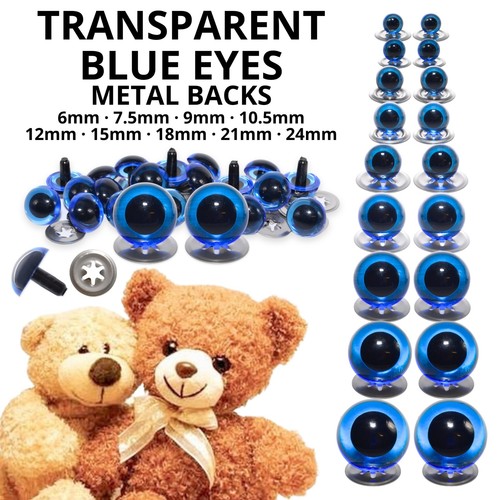 Transparent blue crystal eyes - crystal,