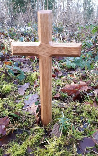Wooden memorial cross grave - wooden,