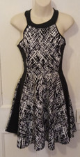 Select Ladies Black & White Dress UK Size 10