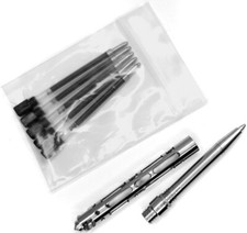 Ketuo Tactical Pen Gray Titanium With Spare Cartridges Glass Breaker Keyring