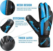 Malker Goalkeeper Gloves Football Gloves with Super Grip Palms Non-slip Abrasion