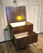 MID CENTURY SIDE TABLE WITH DRAWERS VINTAGE SEWING BOX STORAGE VINTAGE