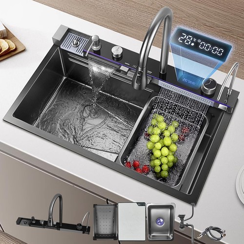 Stainless steel smart sink - steel,