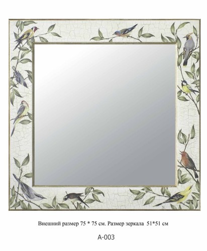 Hand painted songbird mirror - songbird,