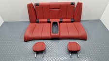 GENUINE BMW 4 SERIES F33 REAR INTERIOR SEATS RED LEATHER WITH CUP HOLDER