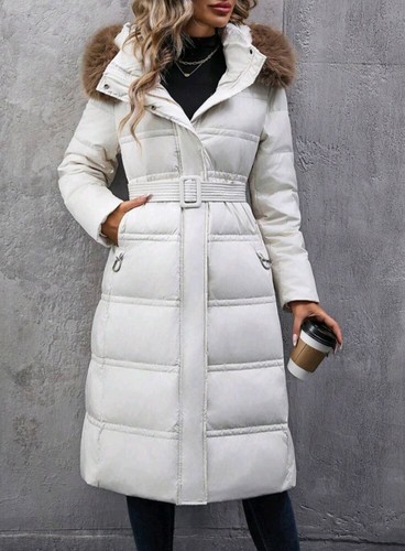 Long down jacket with fur - long,
