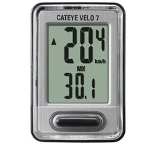 Cateye Velo 7 Wired Cycling Computer - Grey - One Size