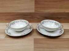 2 x Vintage K & A Krautheim Selb Bavaria Franconia Handled Soup Bowl & Saucer