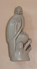 Vintage Soapstone carved Soap Stone Parrot sculpture figurine