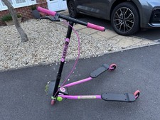 Y FLICKER A3 AIR SERIES PUSH SCOOTER ~ PINK/BLACK ~ FOLDABLE