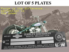 Data Plate Id Tag Harley Evo