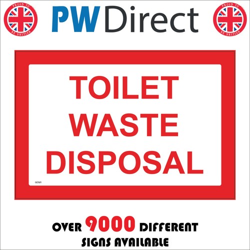 Sign toilet waste disposal - sign,