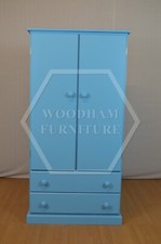 HANDMADE KIDDIES GENTS WARDROBE BLUE , MANY COLOURS AVAILABLE (NOT FLATPACKED