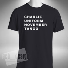 Charlie Uniform November Tango Mens T-Shirt Funny Phonetic Alphabet Small to 5XL