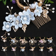 Bridal Hair Accessories Flower Peals Hair Comb Pins Wedding Jewellery Ornament