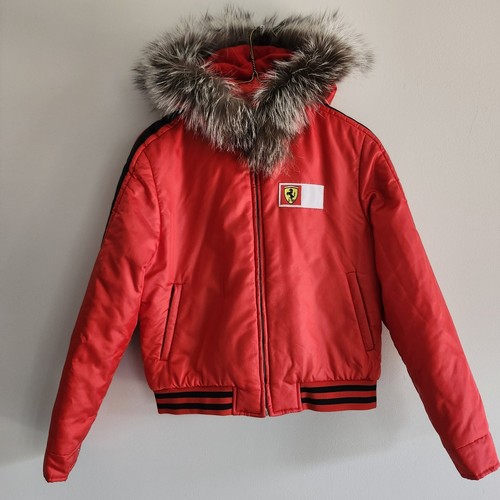Vintage hooded ferrari red ski - red,