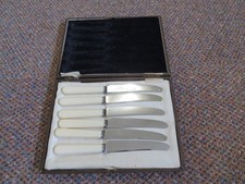 Joseph Elliot & Sons Butter/Tea Stainless Steel Set of 6 Vintage