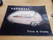 VINTAGE VAUXHALL VELOX & CRESTA SALES BROCHURE 1958