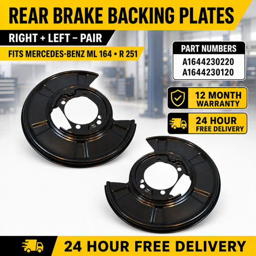 Pair brake backing - brake, rear