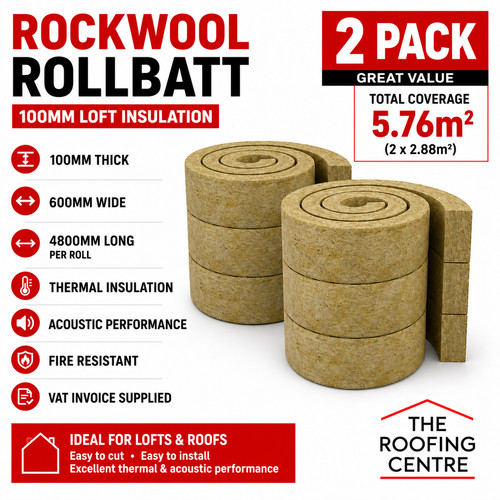 Rockwool rollbatt 100mm - rockwool,