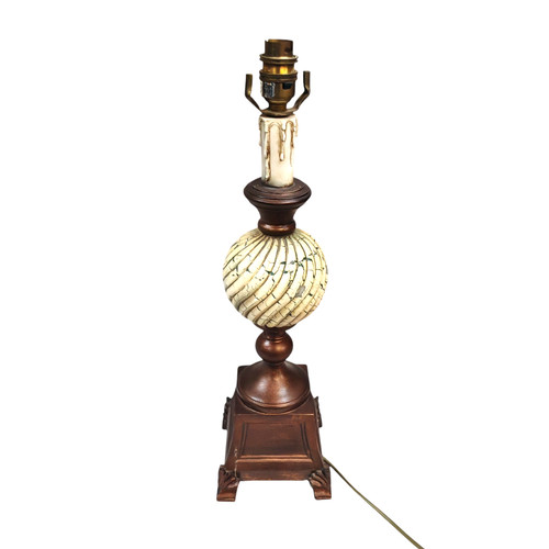 Vintage wooden candlestick - wooden,