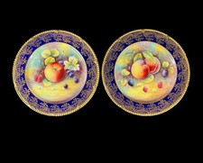 2pc Paragon Bone China Dinner Plate GOLDEN HARVEST Hand painted