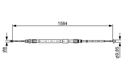 Handbrake cable 987 482 491 - 987,