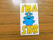 Walkers Monster Munch Spokey Dokey Sticker c 1990's  - Blue  Monster I'ma Star