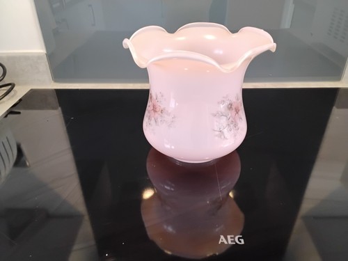 Vintage pink glass duplex - vintage,