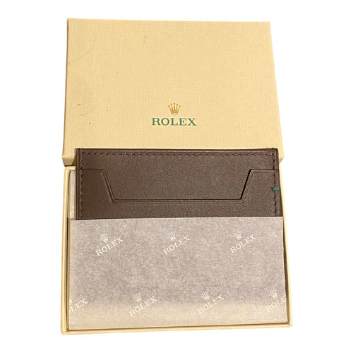 Rolex leather card holder - leather,