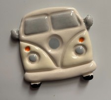 Handmade Ceramic Campervan fridge magnet Camper van Splitscreen transporter