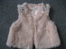 MONSOON 7-8 YEARS GIRLS PINK FUR CAPE - GOOD CONDITION - RRP £45