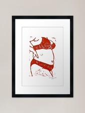 Body Red Framed Art Print