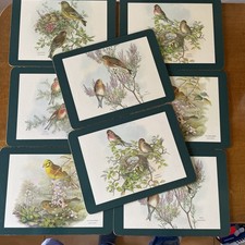 Set Of 8 Bird Place Mats Used