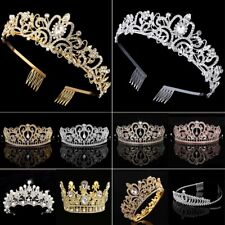 Elegant Wedding Bridal Crystal Crown Tiara Princess Hair Accessories UK