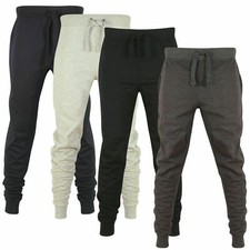 MEN'S SLIM FIT TRACKSUIT BOTTOMS SKINNY JOGGERS PANTS TROUSERS