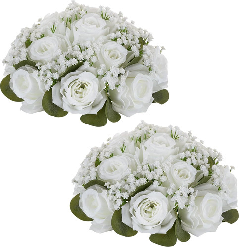 White flowers ball - white,