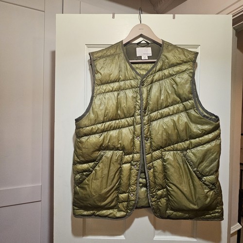 Nanamica down green gilet - green,